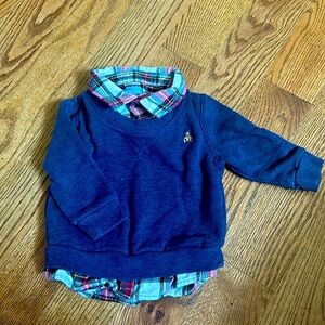 Baby Gap sweater with attached faux button up shirt